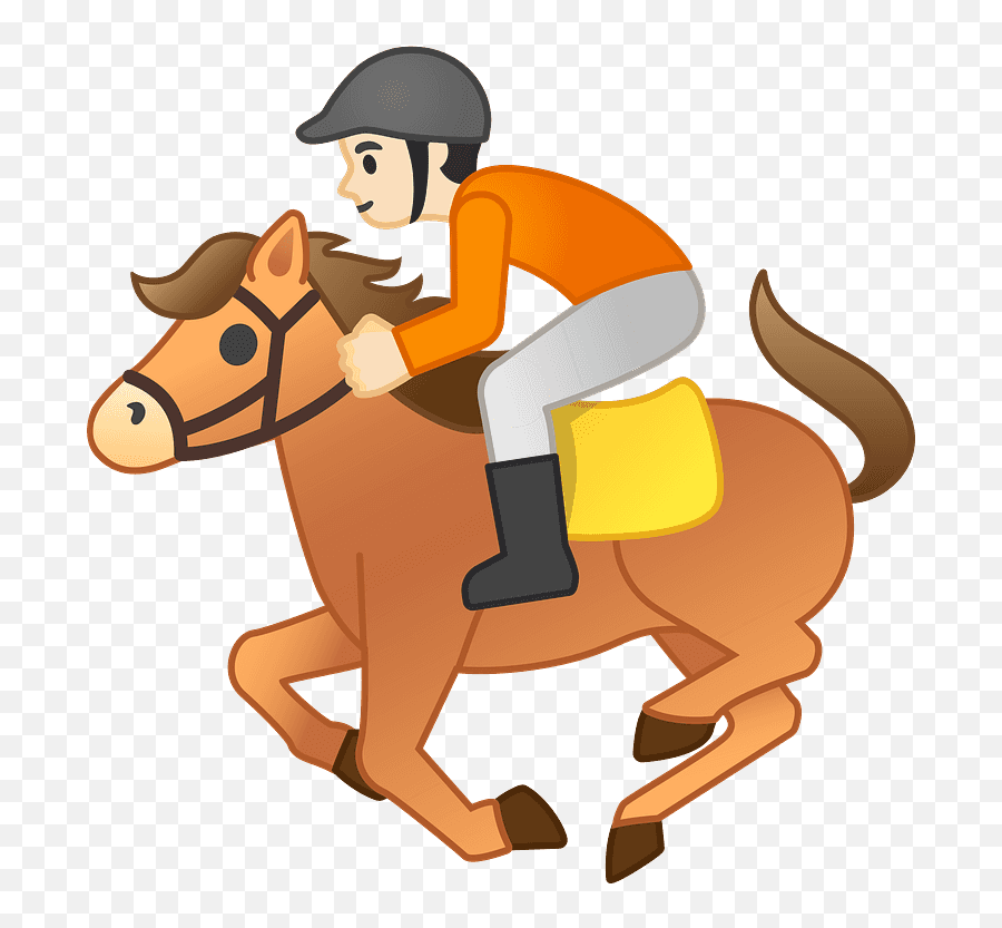 Horse Racing Emoji Clipart - Emoji Equitacion,Emoji Man Plus Horse