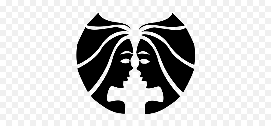 Gemini Circle Black People Facing Zodiac - Spark Plug Ngk Logo Emoji,Gemini Symbol Emoji