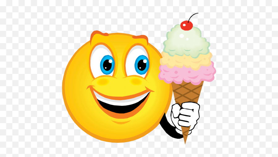 Imagen Relacionada - Smiley Face With Ice Cream Emoji,Ice Cream And Sun Emoji