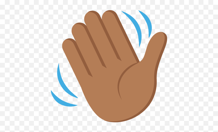 Waving Hand Sign Medium Dark Skin Tone Emoji Emoticon Vector - Waving Hand Emoji Vector,Female Sign Emoji