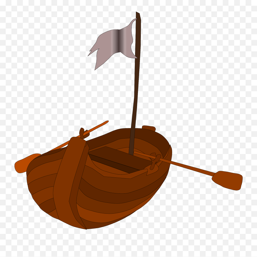 Pirate Rowboat Clipart - Rowboat Cartoon Png Emoji,Flag Boat Emoji