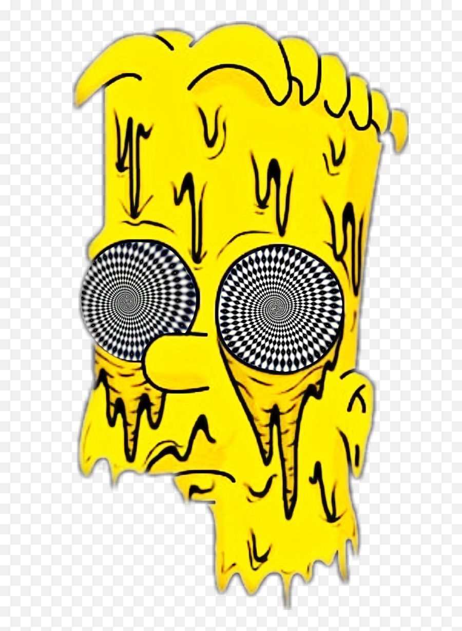Bart Bartsimpson Simpsons Illusion - Supreme Iphone Bart Simpson Emoji,Spiral Eyes Emoji