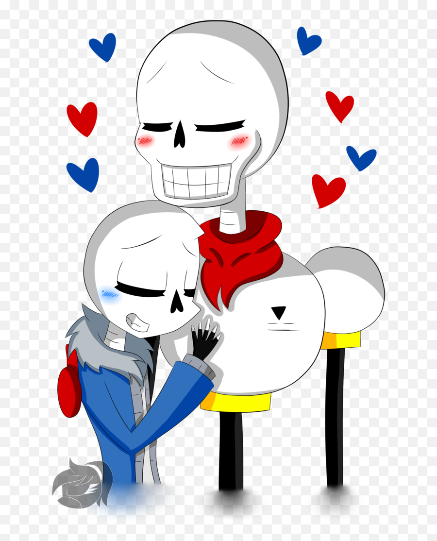 A True Loves Kiss - Cartoon Emoji,Papyrus Emoji