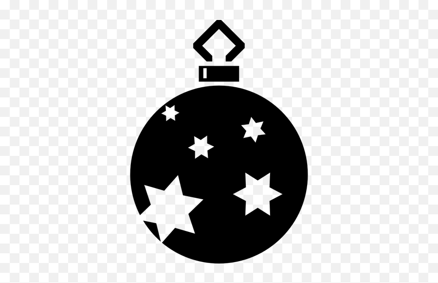 Starry Bauble Image - Transparent Christmas Ornament Clipart Black And White Emoji,Emoji With Star Eyes