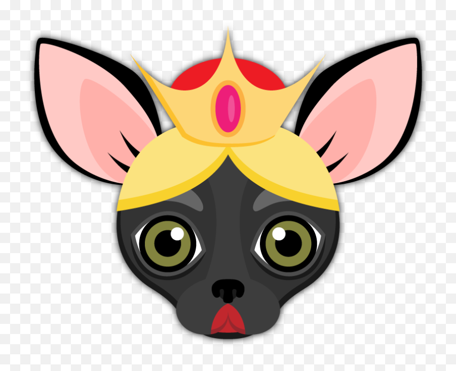 Black Chihuahua Emoji Stickers For Imessage Are You A - Chihuahua,Queen Crown Emoji