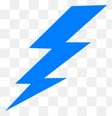 Lightning Clipart Blue Lightning Blue - Transparent Background Lightning Bolt Clipart Emoji,Lightening Emoji