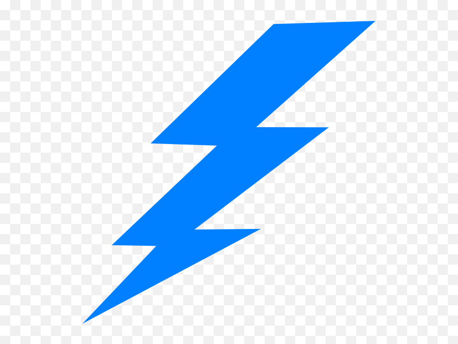 Lightning Clipart Blue Lightning Blue - Transparent Background Lightning Bolt Clipart Emoji,Lightening Emoji