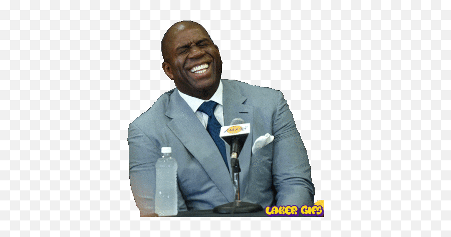 Magic Johnson Laughing Lakersgifs Animated Laker Gifs - Magic Johnson Laughing Emoji,Laughing Emoticons