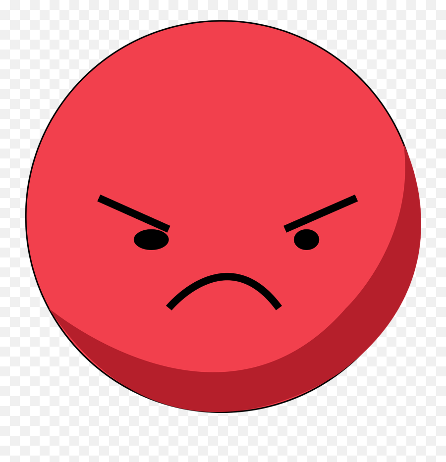 Angry Anger Emotion - Free Vector Graphic On Pixabay Red Sad Smiley Face Emoji,Mad Emoji Png
