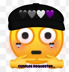 Ace Cuddle Pride Sticker - Happy Emoji