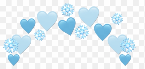 heartjoon blue heartcrown Sticker by haley namjoon - Aesthetic Blue Heart Crown Emoji