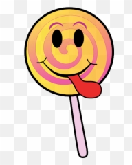 Lollipop Smiley - Cartoon Lollipop With Face Emoji,Cat Emoji