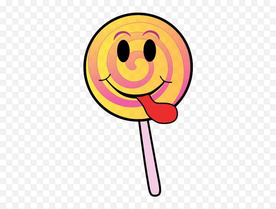 Lollipop Smiley - Cartoon Lollipop With Face Emoji,Cat Emoji