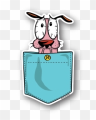 Mar Courage Dog Pocket - Vinyl Stickers Gloss Design Png Emoji