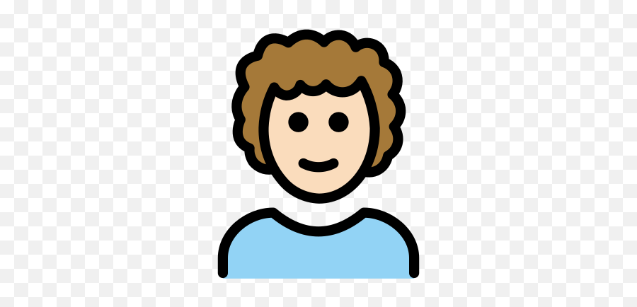 👨‍🦱 Man: Curly Hair Emoji - EmojiTerra - wide 5