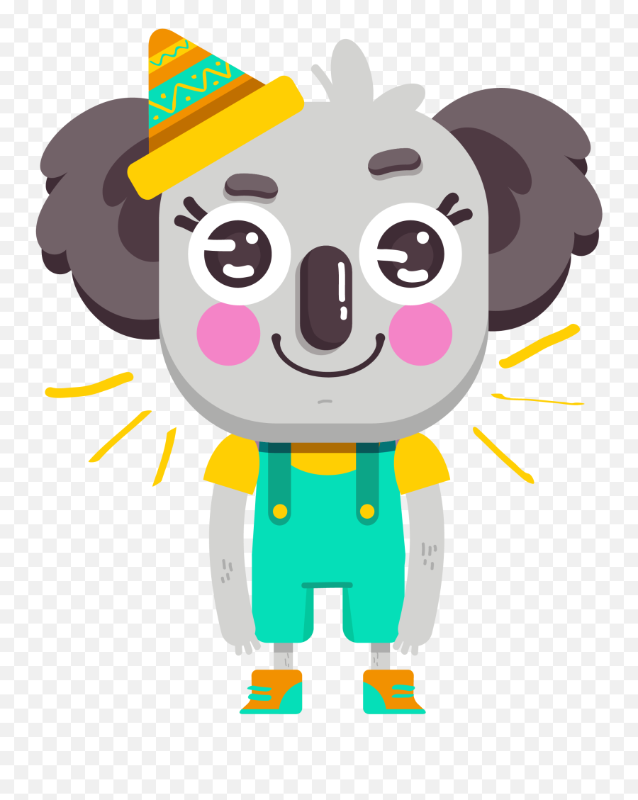Cute Koala Vibes Messages Sticker - 1 Clipart Full Size Happy Emoji,Koala Bear Emoji