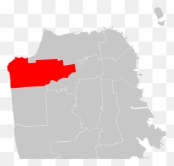 District 1 - San Francisco Map Png Emoji