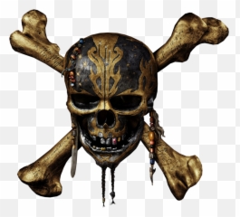 Mq Skull Skulls Golden Pirates Bones - Pirates Of The Caribbean 5 Skull Emoji,Skull And Bones Emoji