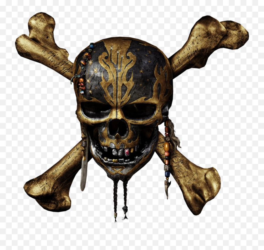 Mq Skull Skulls Golden Pirates Bones - Pirates Of The Caribbean 5 Skull Emoji,Skull And Bones Emoji
