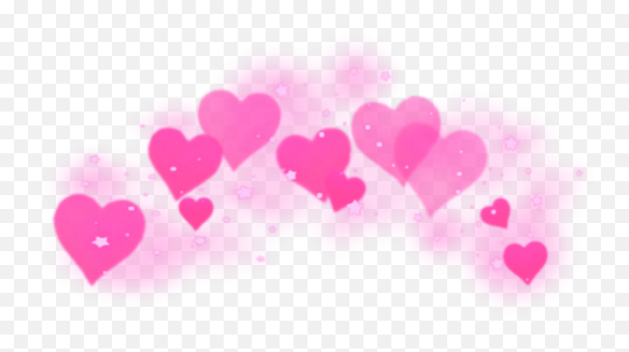 Heart Pink Crown Snapchat Smoke Star - Heart Crown Png Emoji,Pink Hearts Emoji On Snapchat