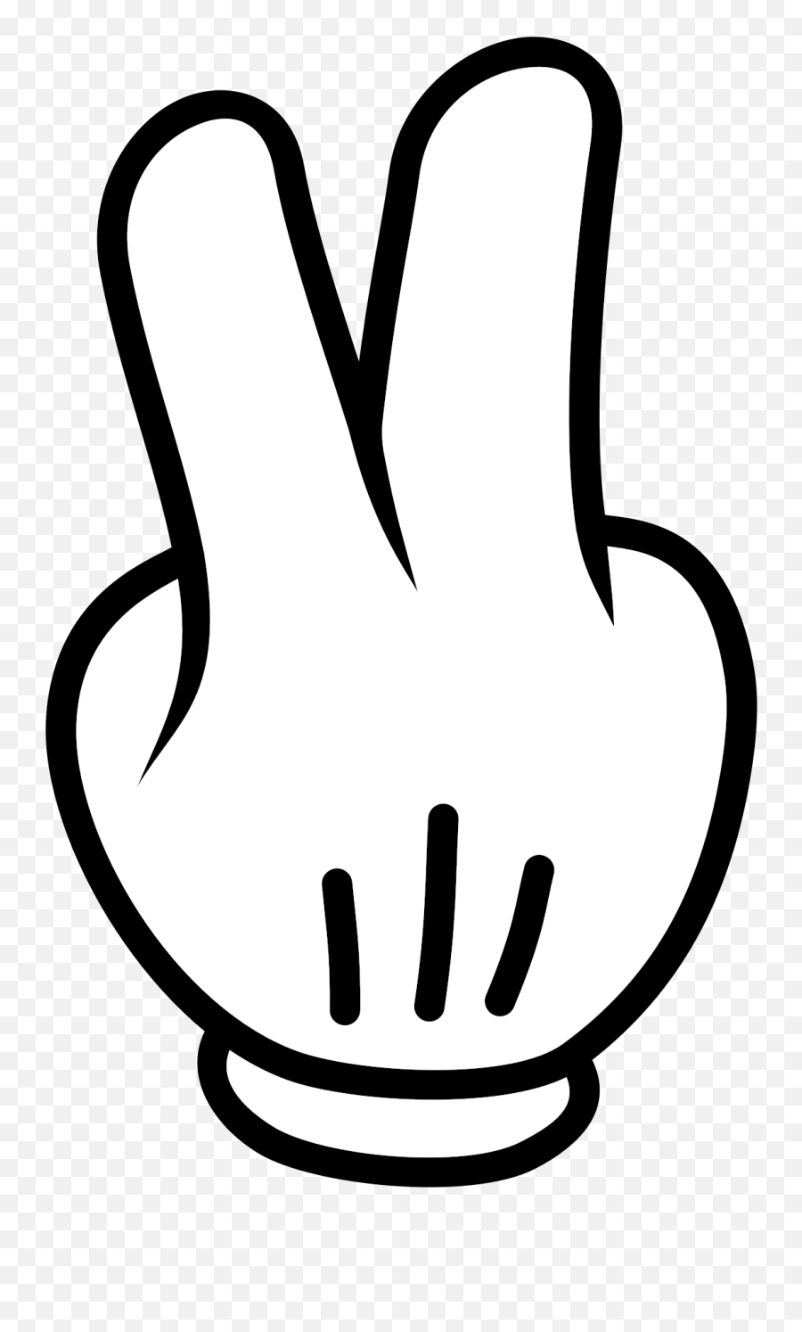 Fingers Clipart Rock Fingers Rock - Mickey Mouse Hands Two Emoji,Metal Fingers Emoji