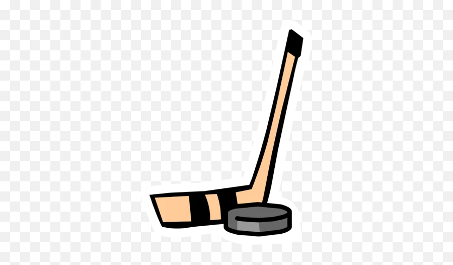 Hockey Stick Pin - Simple Cartoon Hockey Stick Emoji,Hockey Stick Emoji