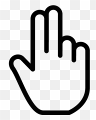 Two Fingers Icon - Transparent Background Emoji