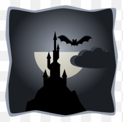Free Mysterious Mystery Vectors - Spooky Castle Emoji