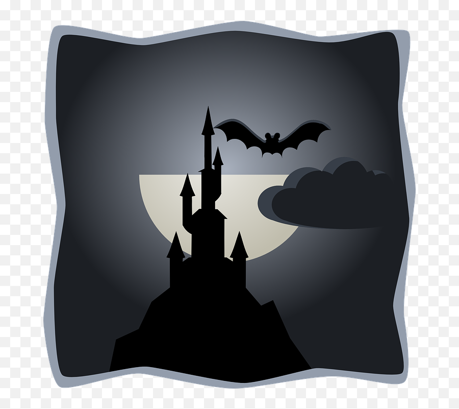 Free Mysterious Mystery Vectors - Spooky Castle Emoji,Batman Emoticon