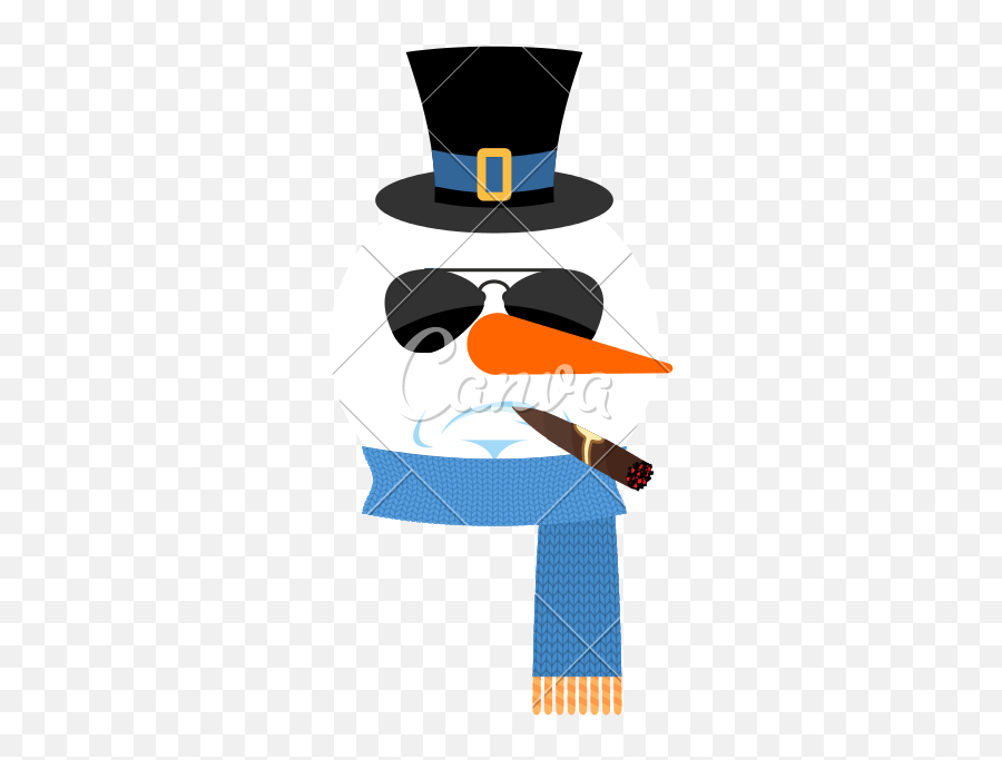 Snowman With Cigar Emoji Avatar - Cartoon,Cigar Emoji