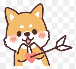 Dog Puppy Cute Love Aesthetic Kawaii - Shiba Inu Cartoon Png Emoji,Emoji Dog And Bone