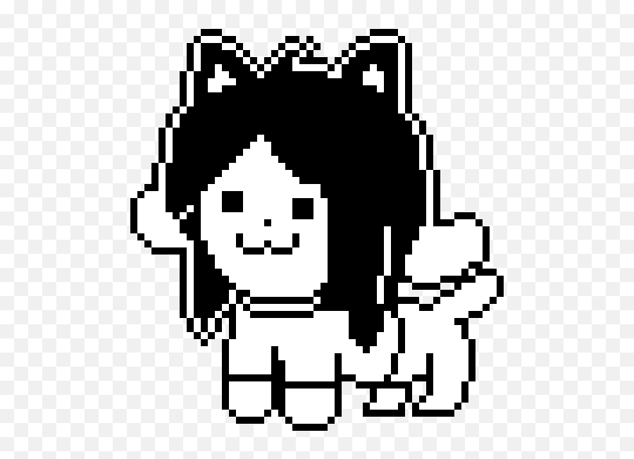 Transparent Temmie Black And White - Temmie Undertale Emoji,Temmie Emoji