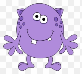 Monster Cartoon Clipart - Funny Monster Clipart Emoji,Purple Monster Emoji