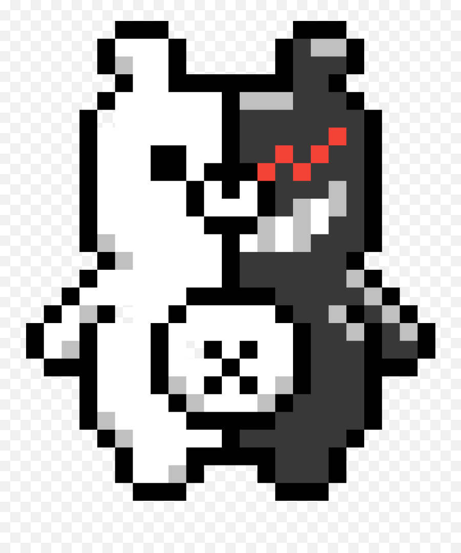 Pixilart - Danganronpa Pixel Art Minecraft Emoji,Monokuma Emoji