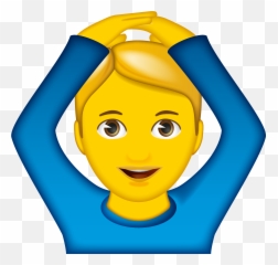Emoji - Emoji Man Raised Hand,Ok Emoji