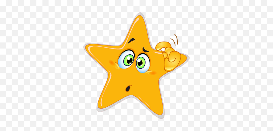 Star Emoji Sticker For Imessage - Confused Emoticon,Starfish Emoji