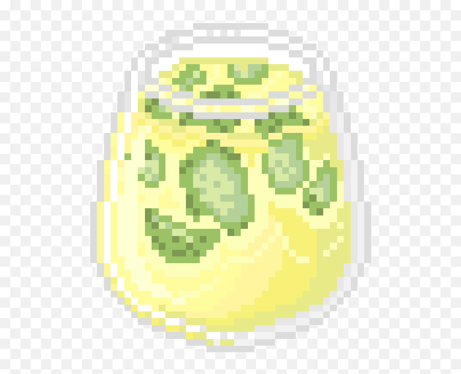 Lemon Lemonade Mojito Green Yellow - Transparent Kawaii Pixel Drink Emoji,Lemonade Emoji
