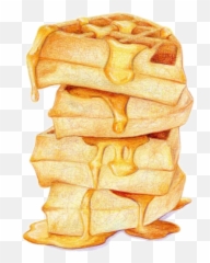 Pastry Drawing Finger Food Transparent - Stack Of Waffles Emoji