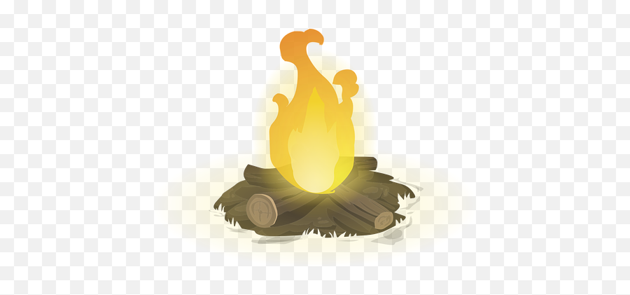 Free Campfire Fire Vectors - Campfire Logs Clipart Emoji,Flame Emoticon