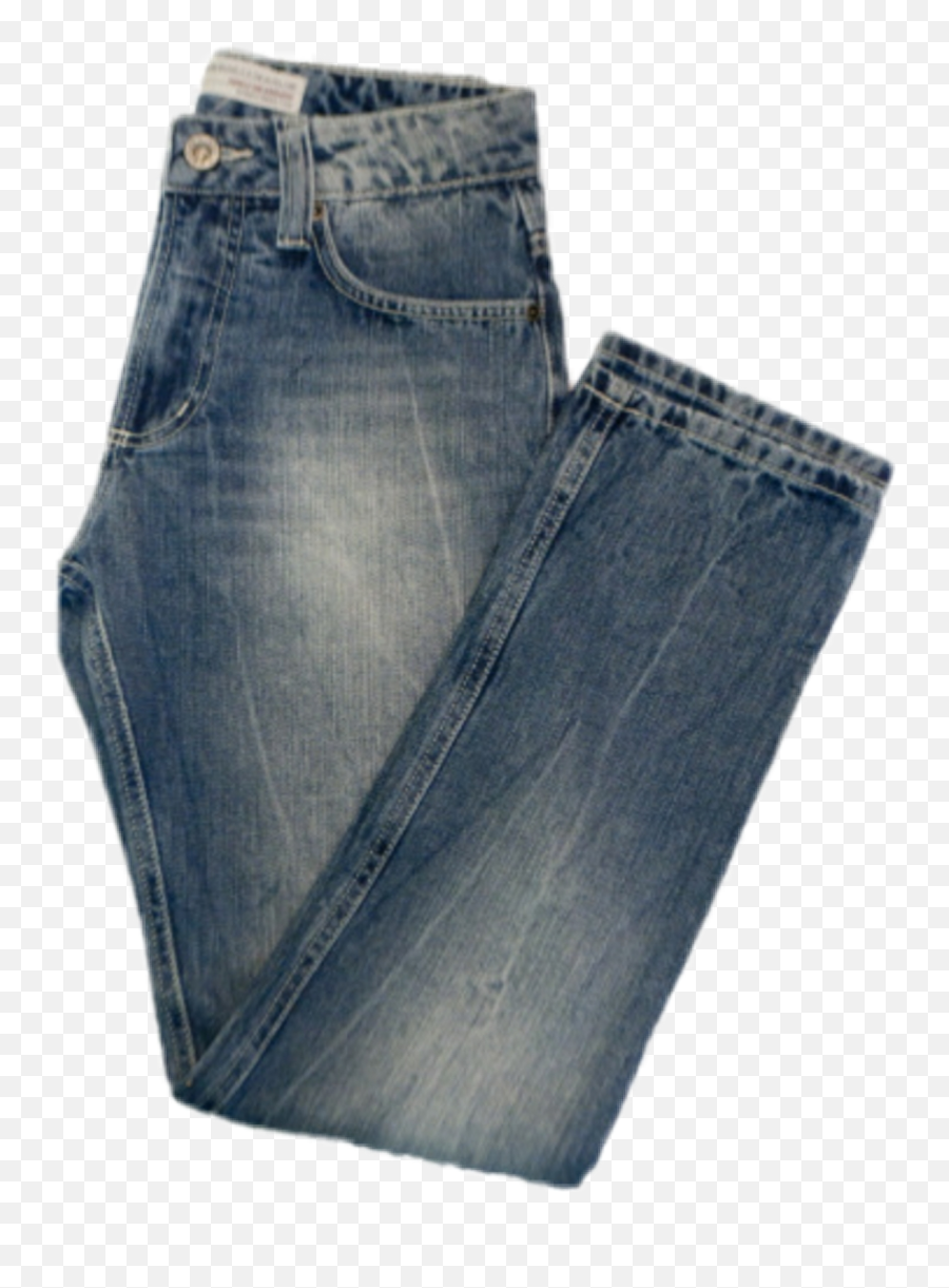 Jeans Denim Bluejeans Clothes Clothing - Folded Jeans Png Emoji,Emoji Clothing Pants