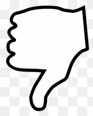 Thumb Down Symbol With Right Hand - Thumbs Clipart Emoji