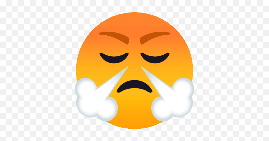 Face With Steam From Nose Joypixels Gif - Happy Emoji,Triumph Emoji