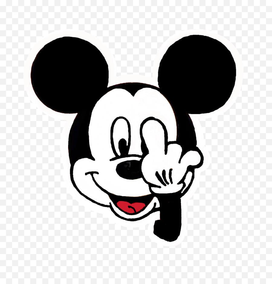 Illuminati Mindcontrol Birdie Sticker - Mickey Mouse Emoji,Flip Off Emoji Text