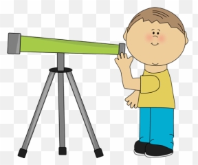 Space Clip Art - Images Boy Looking Through Telescope Clipart Emoji