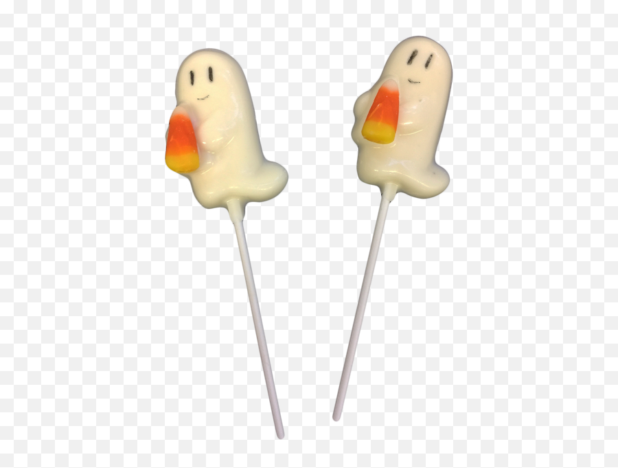 Ghost Lollipops With Candy Corn - Candy Ghost Emoji,Emoji Lollipop Candy