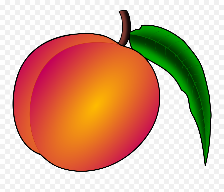 1263 Peach Free Clipart - Peach Clipart Emoji,Peach Emoji Png