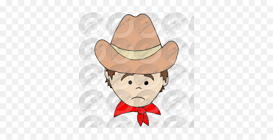 Sad Clipart Cowboy Picture - Cartoon Emoji,Sad Yeehaw Emoji