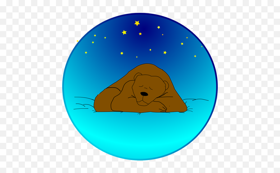 Sleeping Under Stars Vector Clip Art - Sleeping Bear Clip Art Emoji,Gummy Bear Emoji