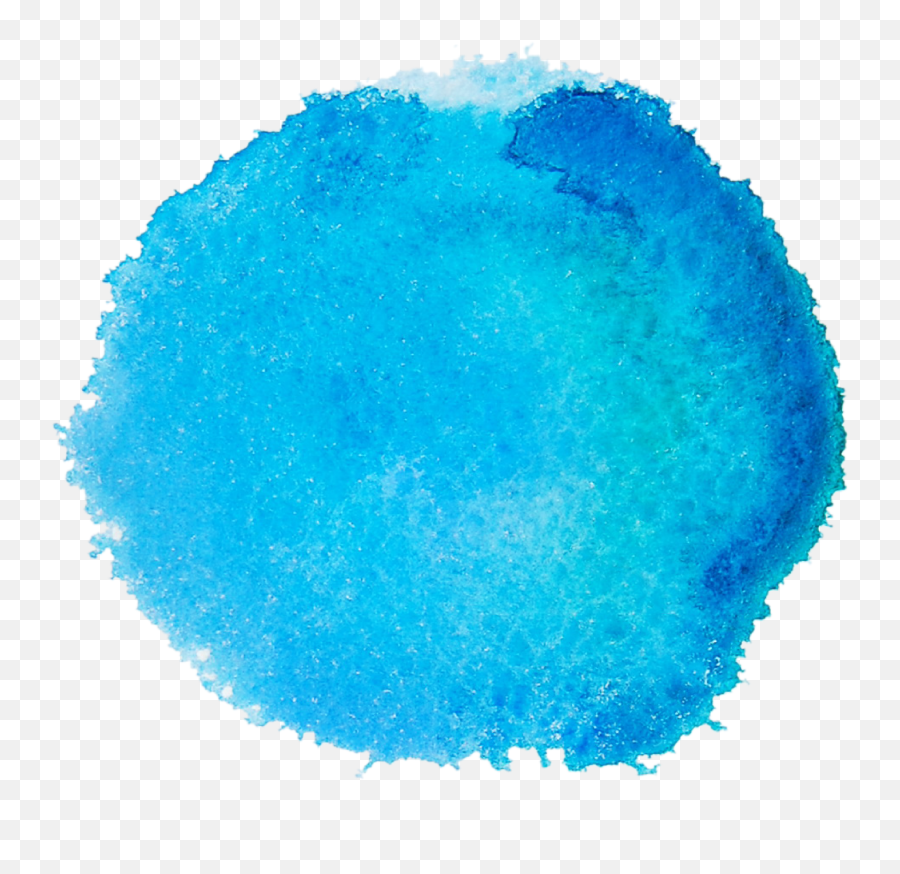 Ftestickers Watercolor Brushstroke Dot - Blue Watercolor Dot Png Emoji,Blue Dot Emoji