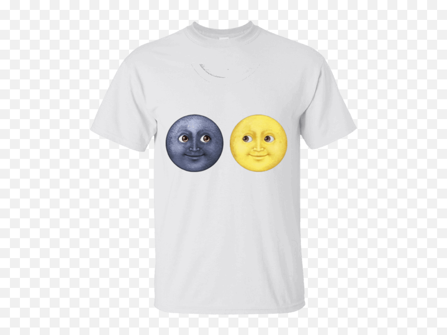Black Moon And Yellow Emoji Shirt - Smiley,Emoji Shirt Mens